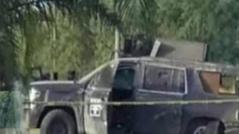 FOTOS: Enfrentamiento a unas millas de frontera deja varias trocas baleadas y con muertos