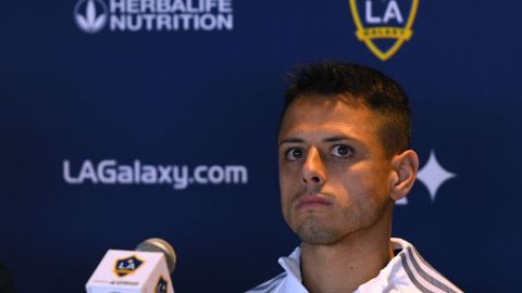 Javier 'Chicharito' Hernández en conferencia de prensa.