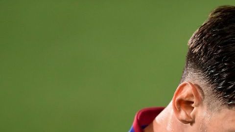 Lionel Messi en un partido con Barcelona.