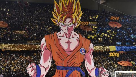 En 2016, PSG colocó un tifo de Goku en las gradas de su estadio.