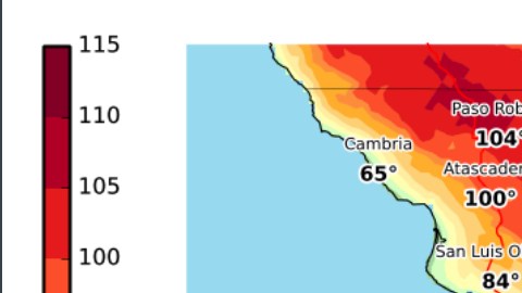 Pronóstico del día domingo del NWS de Los Ángeles.