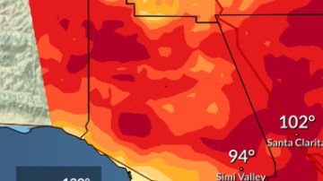 Así luce la ola de calor que empieza este jueves en el sur de California.