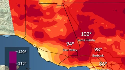 Así luce la ola de calor que empieza este jueves en el sur de California.