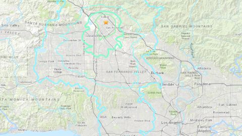 Mapa de intensidad del sismo de 4.2 grados.