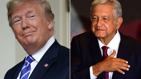 Los presidentes Donald Trump y Andrés Manuel López Obrador.