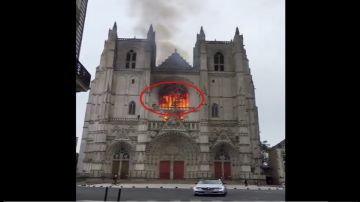 VIDEO: Captan supuesto rostro diabólico durante incendio en catedral