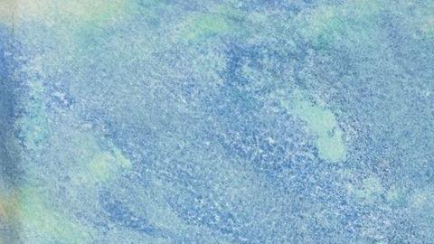 Ilustración de un ángel vestido de azul.