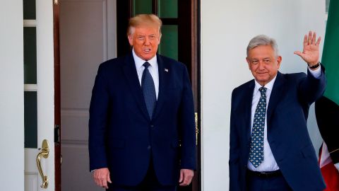 AMLO y Trump en la Casa Blanca.