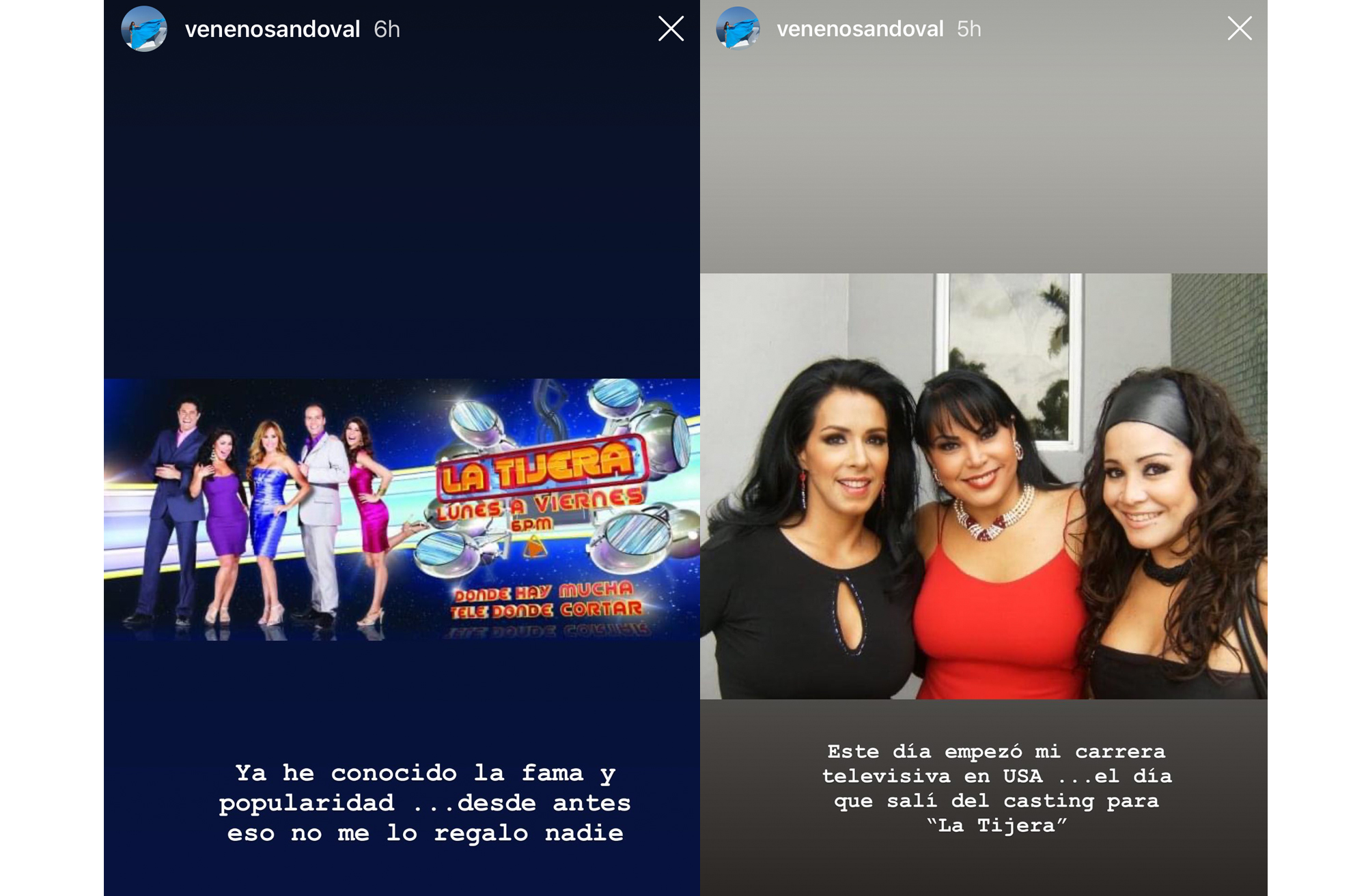 Carolina Sandoval en sus Instagram Stories comparte fotos del pasado