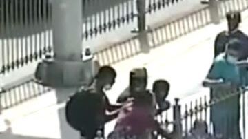 Parte de los enfrentamientos en el puente