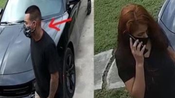 Los sospechosos captados en video.