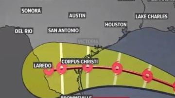 El sistema amenaza la costa de Texas.