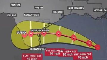 El sistema amenaza la costa de Texas.