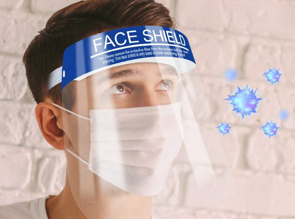 Protectores faciales para prevenir el contagio del Coronavirus, la influenza, o algún otro tipo de virus similar