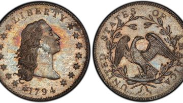 Esta moneda fechada en 1794 se cree que es el primer dólar de plata oficial de EE.UU.