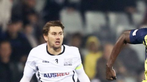Usain Bolt en su breve etapa como futbolista.