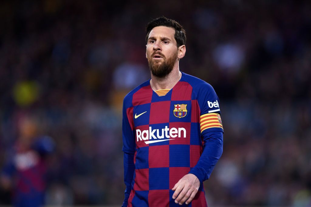 Lionel Messi en un partido con el Barcelona.