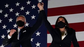 Los candidatos demócratas a presidente y vicepresidente, Joe Biden y Kamala Harris.