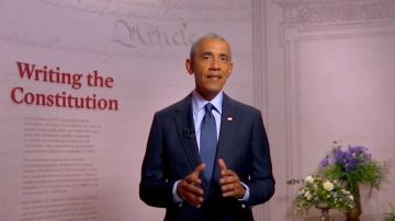 Barack Obama se dirige a la Convención Demócrata virtual el 19 de agosto de 2020.