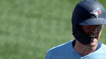 Billy McKinney y Cavan Biggio de Toronto Blue Jays.