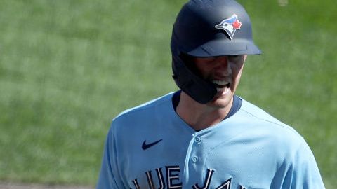 Billy McKinney y Cavan Biggio de Toronto Blue Jays.