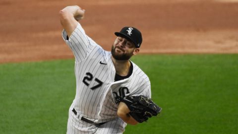 El pitcher Lucas Giolito durante su obra maestra.