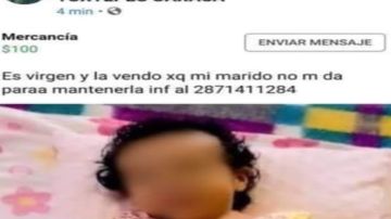 Mujer ofrece en venta virginidad de bebita de su amante por venganza