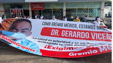 Protestan por encarcdelación de médico en Chiapas.