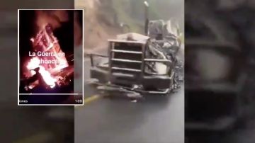 VIDEO: CJNG exhibe a Cárteles Unidos y los acusa de haber quemado tráiler
