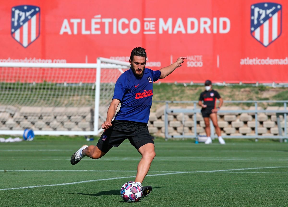 El entrenamiento del Atlético de Madrid previo al anuncio.