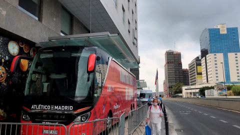 "Hotel Atlético" en Lisboa: así esperan ya a los colchoneros.