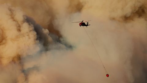 Más de 1,300 bomberos y voluntarios participan en las tareas de extinsión. Foto: DAVID SWANSON / Efe