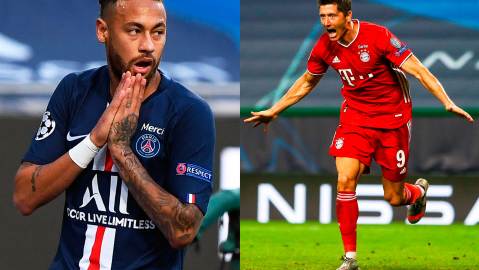 Neymar y Robert Lewandowski, estrellas de la gran final.