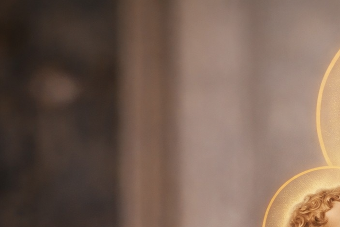 Imagen de San Cayetano con el Niño Jesús y espigas de trigo, símbolo de trabajo y pan