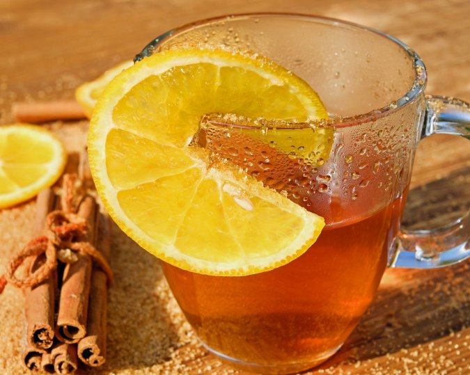 Té de canela y limón.