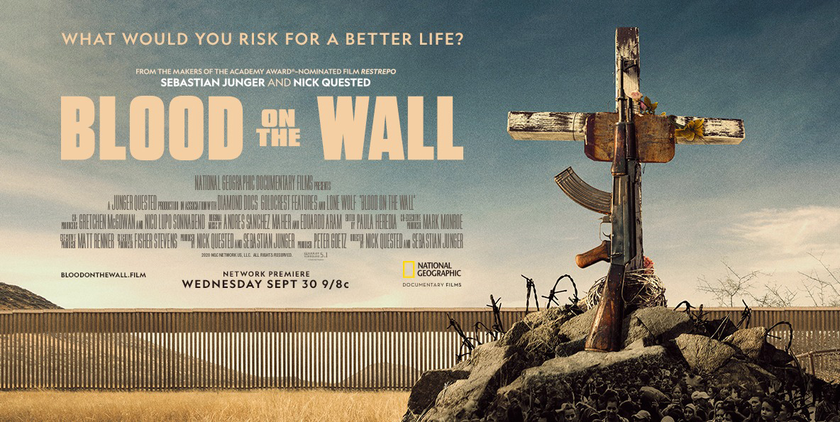 Cartel del documental "Blood on the Wall" de National Geographic.