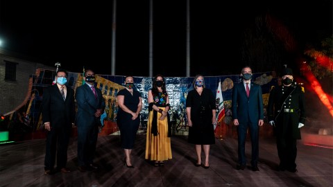 Al igual que el año pasado, líderes l el Grito de Independencia en forma virtual.  (M. Rodríguez)