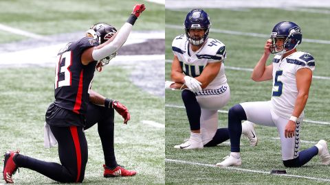 Falcons Seahawks protesta