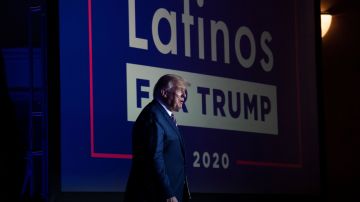 El presidente en un evento de Latinos for Trump