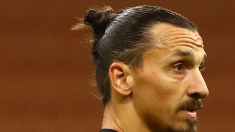 Zlatan Ibrahimovic en un encuentro con Milán.
