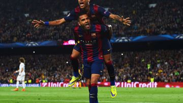 Dani Alves y Neymar en su paso por el FC Barcelona.