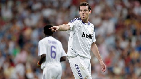 Christoph Metzelder en un partido con el Real Madrid.