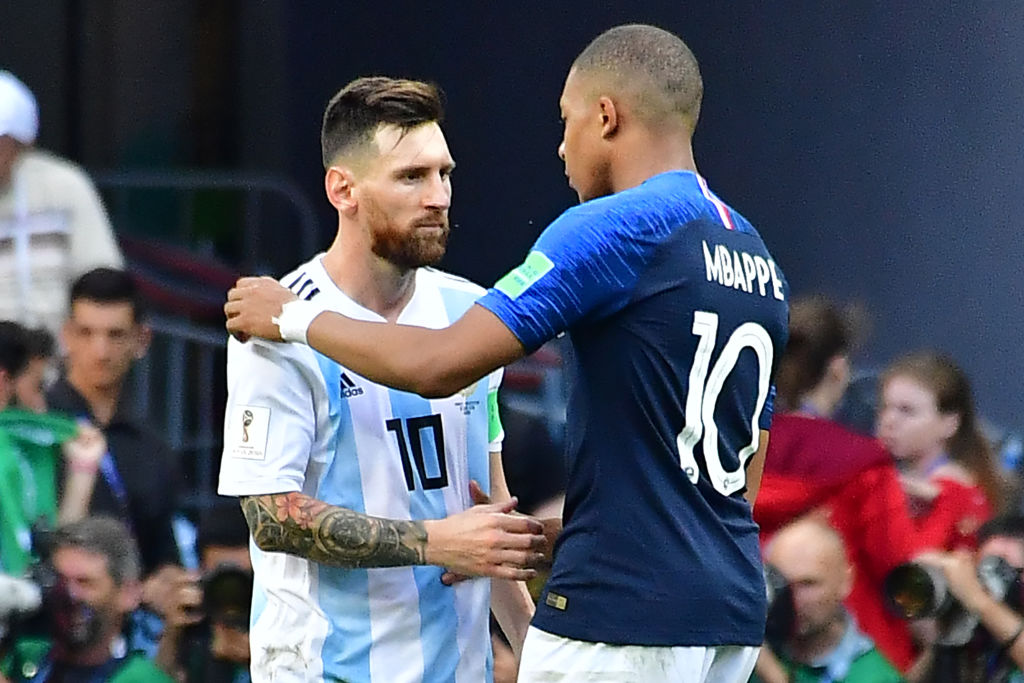 Lionel Messi y Kylian Mbappé.