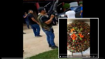 VIDEO: Caro Quintero manda flores y sicarios disparan al aire durante funeral