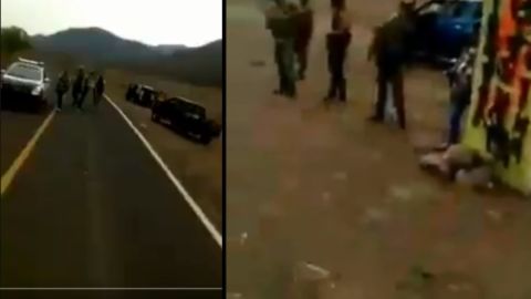 VIDEO: Narcos retan al CJNG mientras policías supuestamente los cuidan