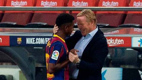 Ronald Koeman confía en su nueva joya, Ansu Fati.