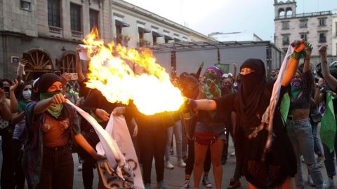 La manifestación se tornó violenta.