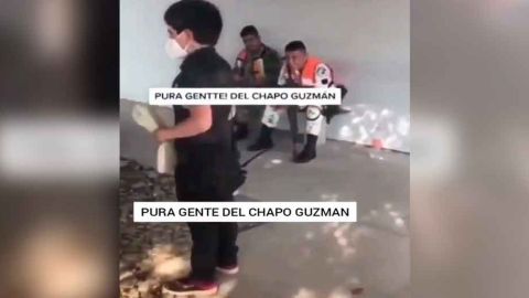 El menor se pasea frente a militares en Culiacán.