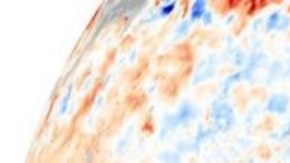 La imagen muestra las aguas más frías del Pacífico que caracterizan a La Niña.