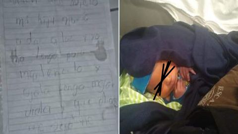 Abandonan a bebé en caja de pizza; “Que Dios me perdone, cuiden a mi nieto"